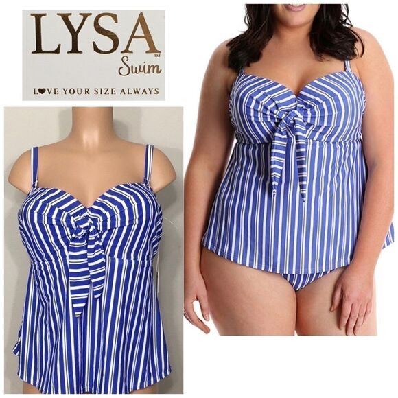 Stripe tankini top. NWT - Picture 1 of 8